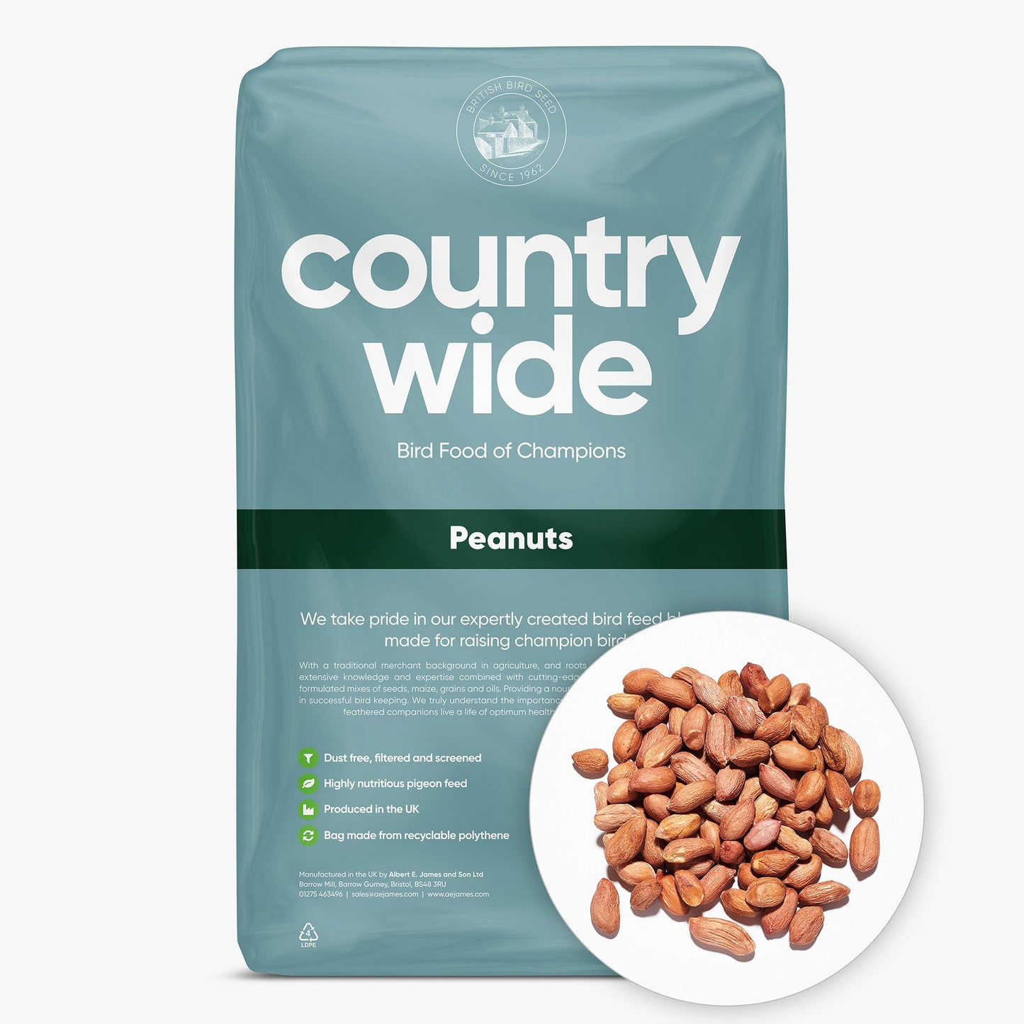 Countrywide Bird Peanuts Redskins 25kg