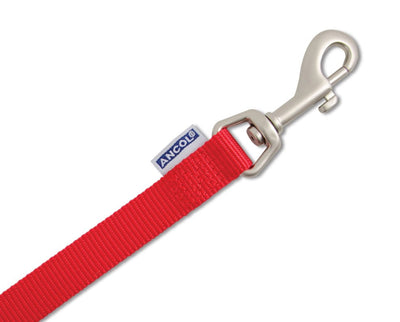 Viva Nylon Padded Snap Lead Red 25mm X1m