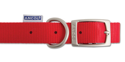 Viva Nylon Buckle Collar Red 19mm X35-43cm Sz 4