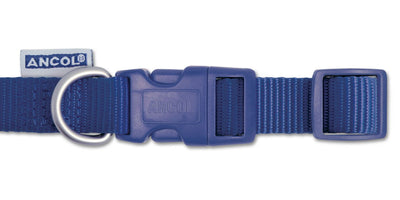 Viva Nylon Quick Fit Adj Collar Blue 15mm X20-30cm Sz1-2