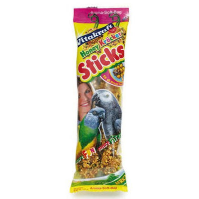 Vitakraft African Parrot Honey Sticks Lge Breed 2 Pack