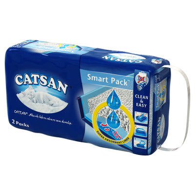 Catsan Hygiene Smart Pack 2x Inlays Cat Litter Dust-Free Litter Tray Liner