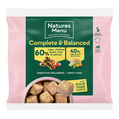 Natures Menu 60/40 Complete and Balanced Tripe  Chicken  Heart  Liver & Salmon 1kg