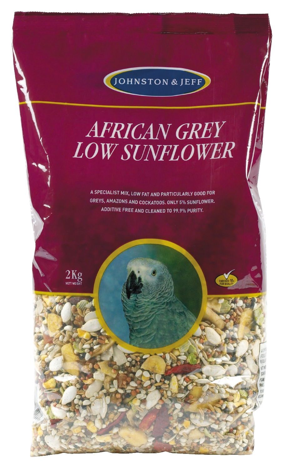 J&j African Grey Low Sunflower 2kg