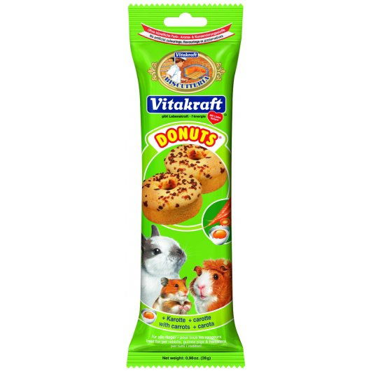 Vitakraft Sml Animal Donuts Carrot 5's