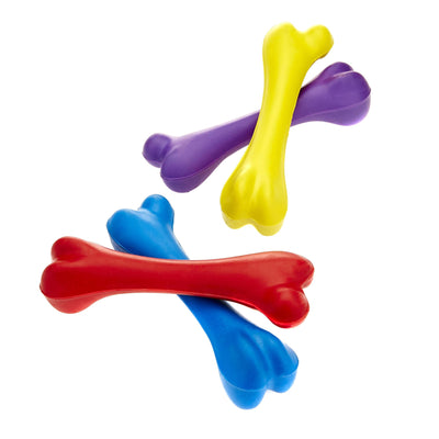 Classic Rubber Solid Bone Assorted Colours 200mm