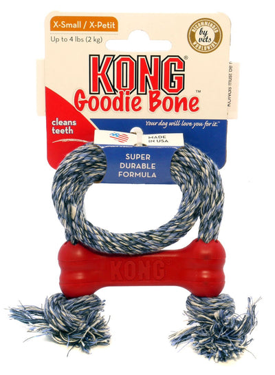 KONG Goodie Bone With Rope Xtra Small