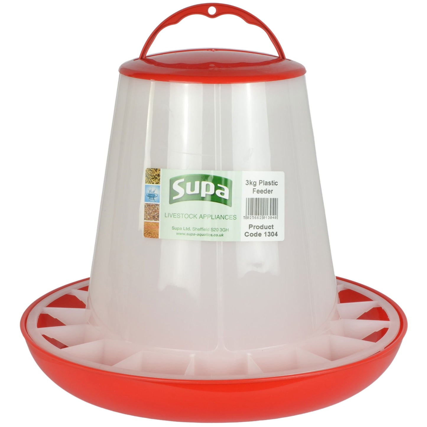 Supa Poultry Feeder Red & White 3kg