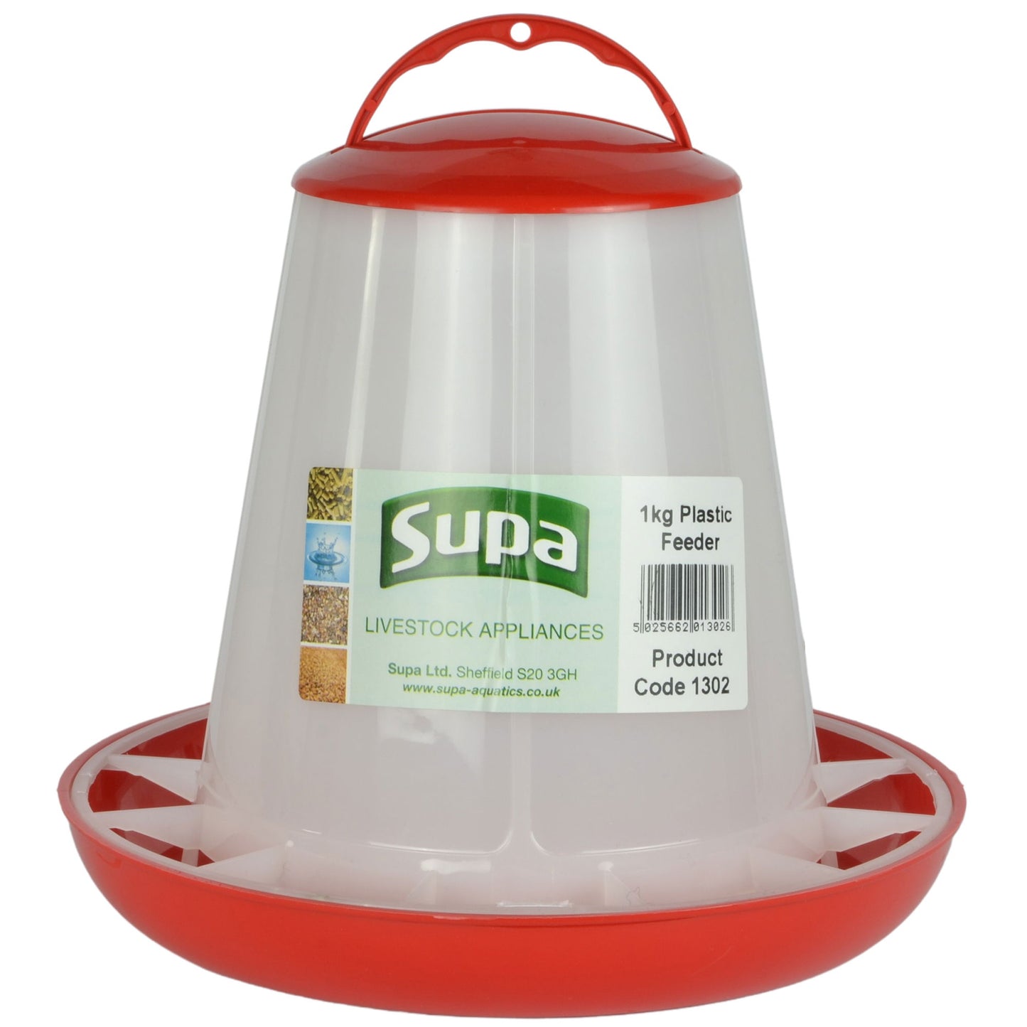 Supa Poultry Feeder Red & White 1kg