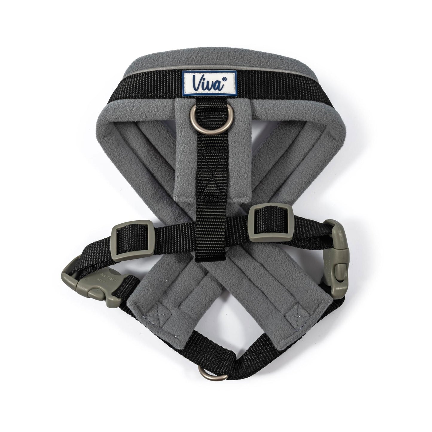 Viva Nylon Padded Harness Black Medium 41-53cm