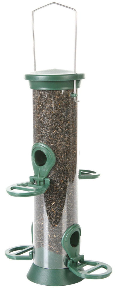 Cj Challenger Plastic Nyjer Feeder Green 4 Port Sml 20cm