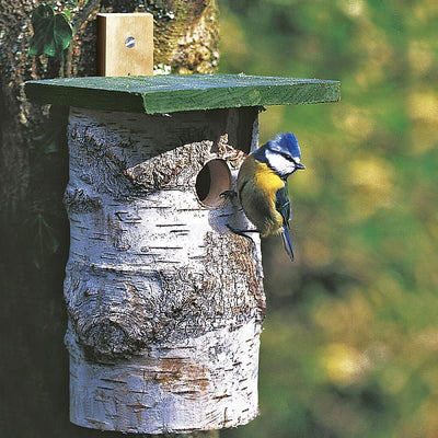 National Trust Birch Log Nest Box 32mm Hole