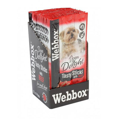 Webbox Chewy Dogs Delight Tasty Dog Sticks Beef 6's