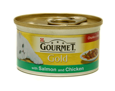 Gourmet Gold Can Salmon & Chicken Cig 85g