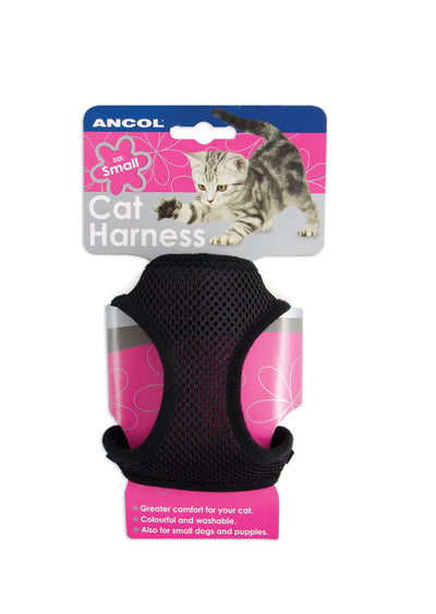 Soft Harness & Lead Black Small