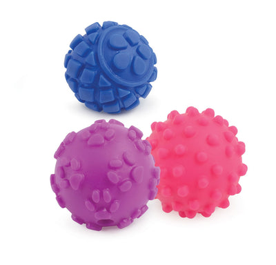Sml Bite Vinyl Ball Assorted 4.5cm 6pk