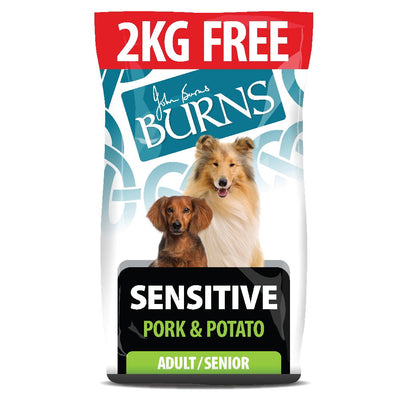 Burns Sensitive Pork & Potato 12kg PLUS 2kg FREE