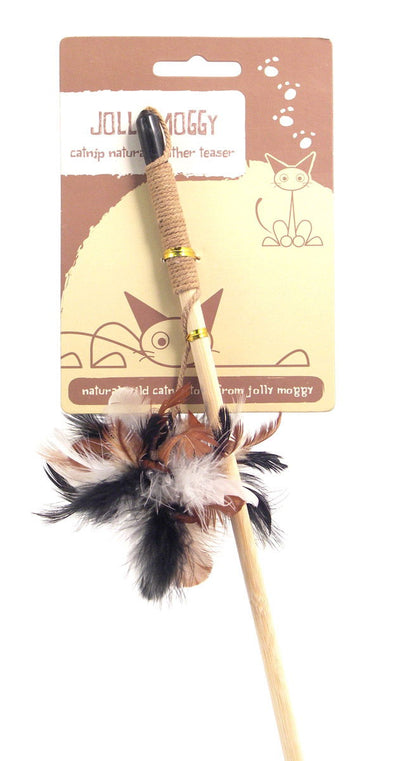 Jolly Moggy Catnip Natural Feather Teaser