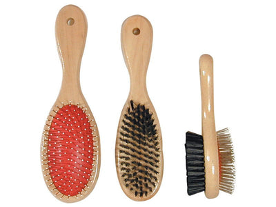Wooden Handle Double Sided Brush Small