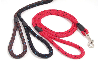 Rope Twist Lead Red/black 64"