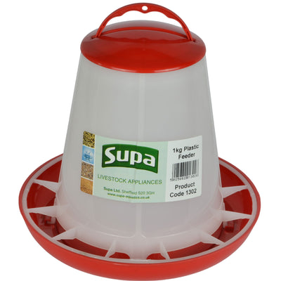 Supa Poultry Feeder Red & White 1kg