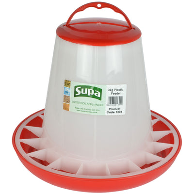 Supa Poultry Feeder Red & White 3kg