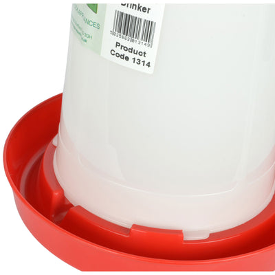 Supa Poultry Drinker Red & White 3ltr
