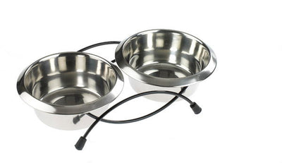 Classic Anti Tip Twin Feeder & Dishes (2x 470ml)