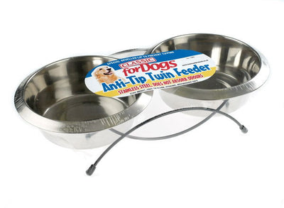 Classic Anti Tip Twin Feeder & Dishes (2x 1900ml)