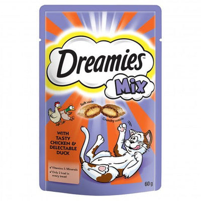 DREAMIES Mix Pride Cat Treat Biscuits with Chicken & Duck 60g