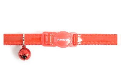 Safety Buckle Cat Collar Gloss Reflective Red