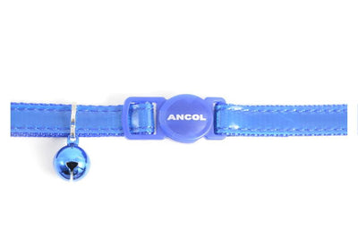 Safety Buckle Cat Collar Gloss Reflective Blue
