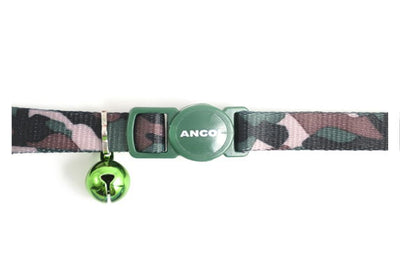 Safety Buckle Cat Collar Camoflage Green