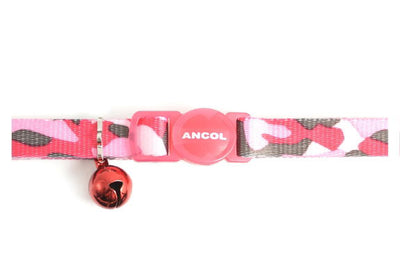 Safety Buckle Cat Collar Camoflage Pink