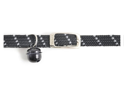 Safety Elastic Cat Collar Softweave Black