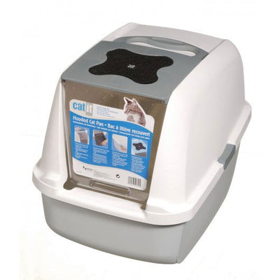 Catit Hooded Cat Pan Grey 57x46x39cm (22.4x18.3x15.3")