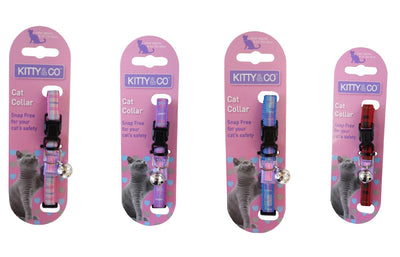 Kitty & Co Safety Buckle Cat Collar Tartan Assorted