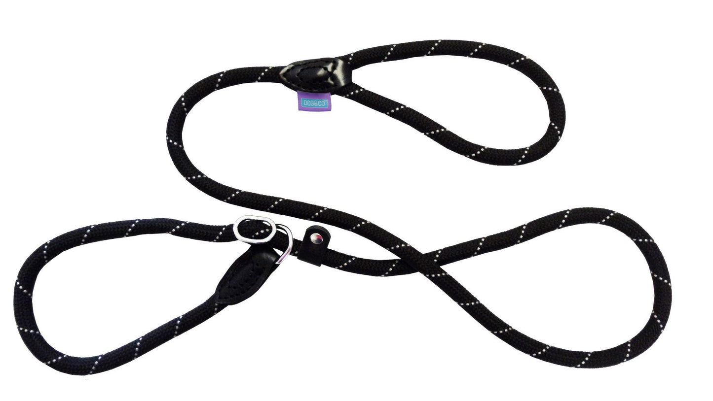 Dog&Co Mountain Rope Slip Lead Black/grey 150cm
