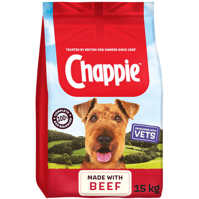Chappie Complete Adult Dry Dog Food Beef & Wholegrain Cereal 15kg