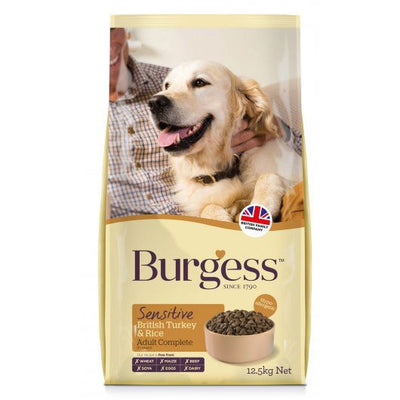 Burgess Sensitive Adult Dog Turkey & Rice 12.5kg