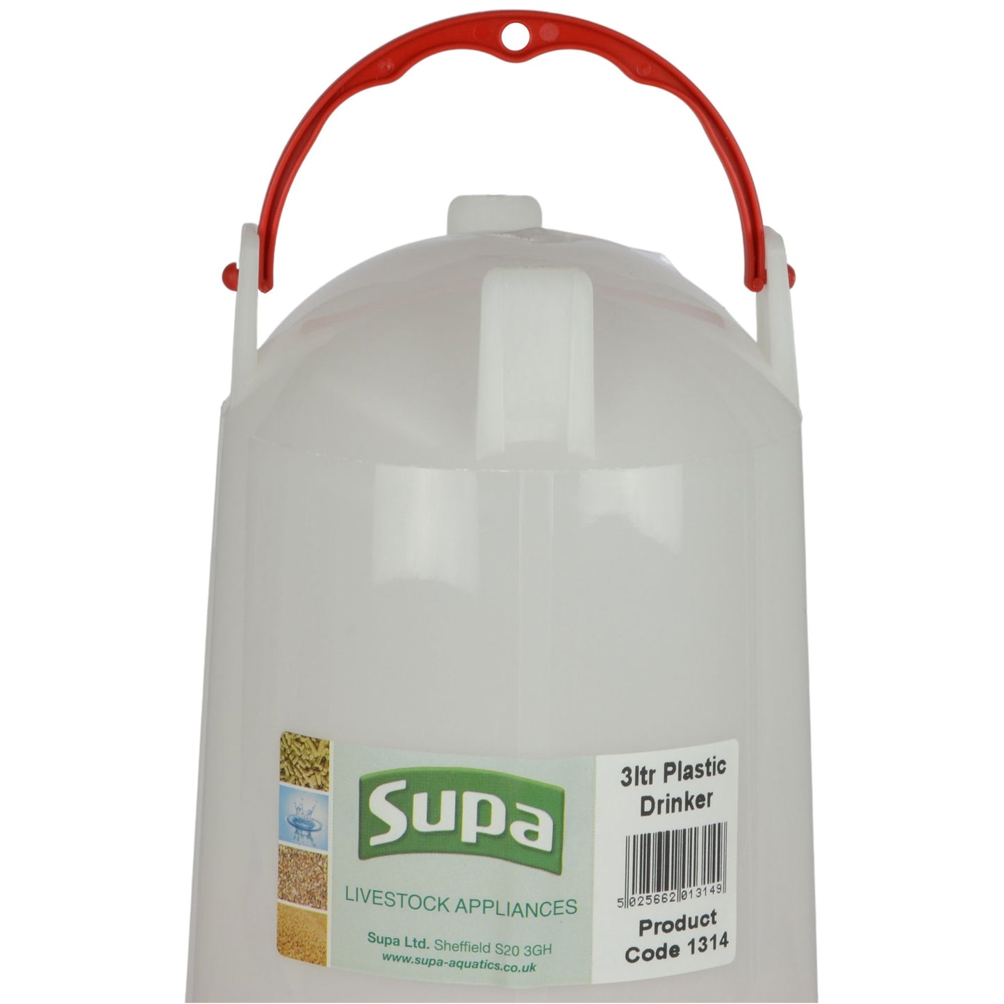 Supa Poultry Drinker Red & White 3ltr