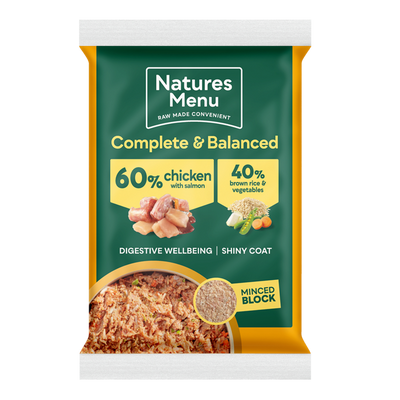 Natures Menu 60/40 Complete and Balanced Chicken & Salmon 300g x12
