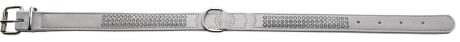 Nobby Dbl Back Swarovski Crystal Collar Grey 22mmx52cm