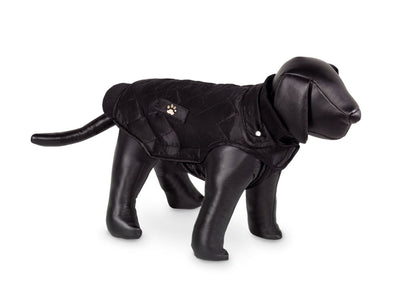 Nobby Nina Fleece Lined Dog Coat Black 48cm