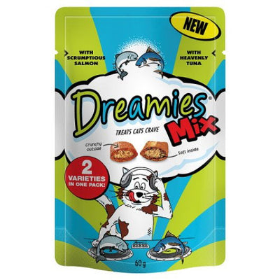 DREAMIES Mix Cat Treat Biscuits with Salmon & Tuna Flavour 60g
