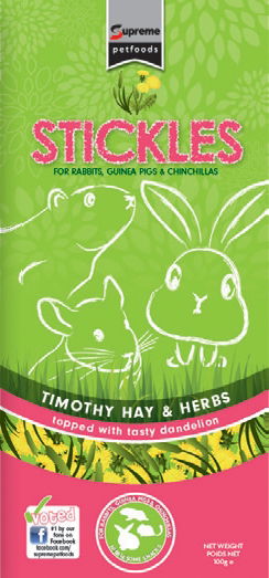 Supreme Stickles With Timothy Hay & Herbs 100g