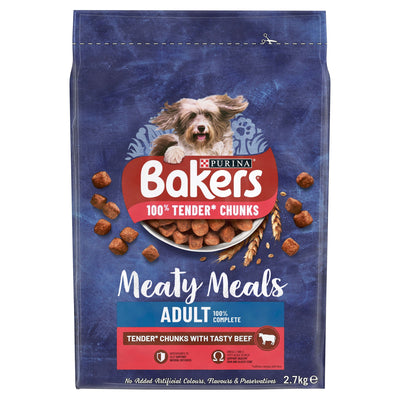 Bakers Complete Adult Meaty Meals Beef 2.7kg