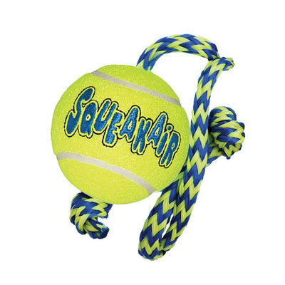 KONG Squeakair Tennis Ball With Rope Medium