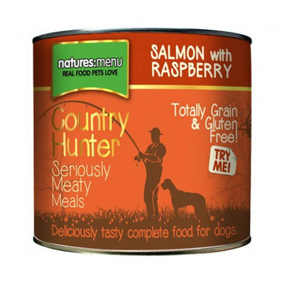 Natures Menu Country Hunter Meals Dog Can Salmon With Raspberry 600g