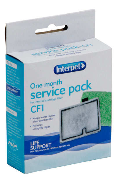 Interpet Internal Cartridge Filter Bio-Cf1 1 Month Service Kit